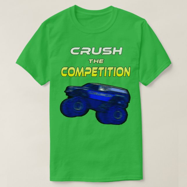 T-shirt Monster Truck écrase la concurrence (Design devant)