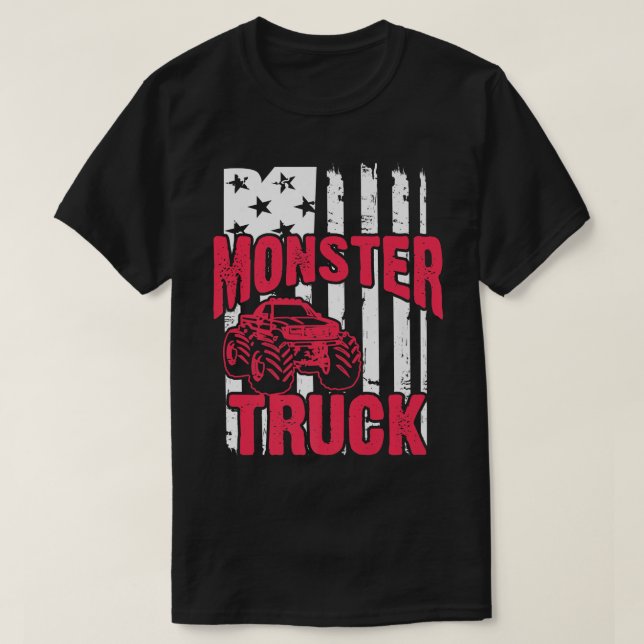 T-shirt Monster Truck Funny Driver 2094 (Design devant)