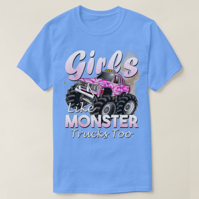 T-shirt Monster Truck Girls Monsters Anniversaire 3 (Design devant)