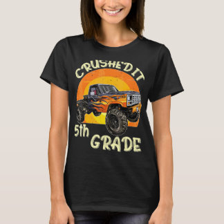 T-shirt Monster Truck L'A Écrasé Cinquième Grade Out Pour 