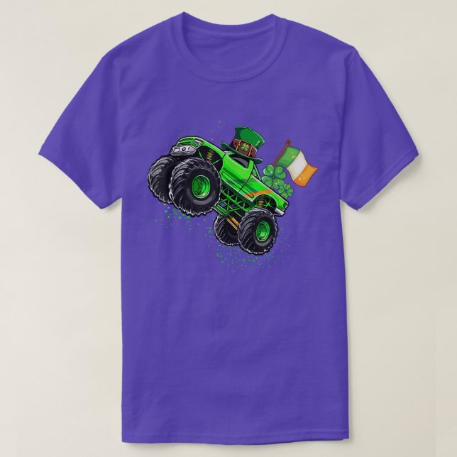 T-shirt Monster Truck Leprechaun Shamrock Jour de la Saint (Design devant)