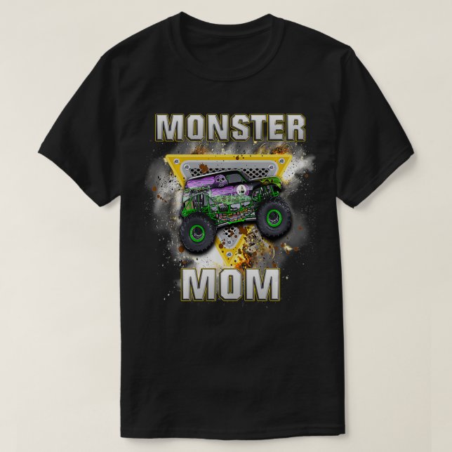 T-shirt Monster Truck Maman Monster Truck Are My Jam Truck (Design devant)