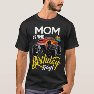 T-shirt Monster Truck Maman Of The Birthday Boy 2