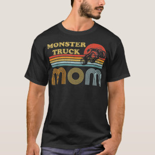 T-shirt Monster Truck Maman Vintage Sunset Retro Horizon