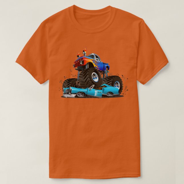 T-shirt Monster Truck Monster Trucs Règle Monster Cars (Design devant)