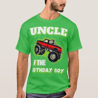T-shirt Monster Truck Oncle Of The Birthday Boy Theme Birt