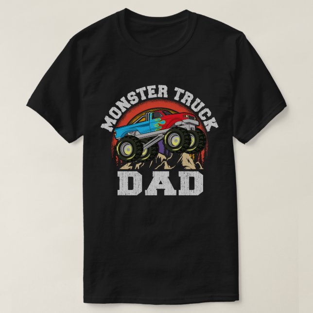 T-shirt Monster Truck Papa Correspondant Famille Monster T (Design devant)