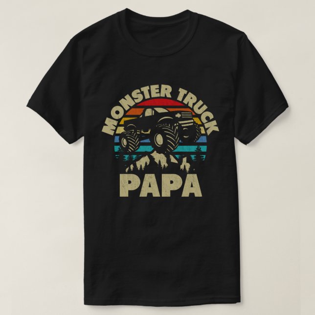 T-shirt Monster Truck Papa Correspondant Famille Papa Cost (Design devant)
