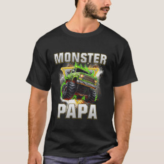 T-shirt Monster Truck Papa Monster Truck Are My Jam Boys K