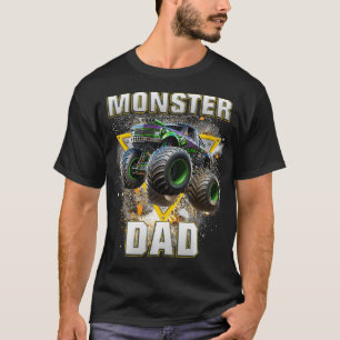 T-shirt Monster Truck Papa Monster Truck Are My Jam Truck 
