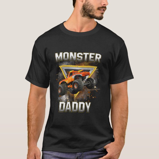 T-shirt Monster Truck Papa Monster Truck Are My Jam Truck  (Devant)