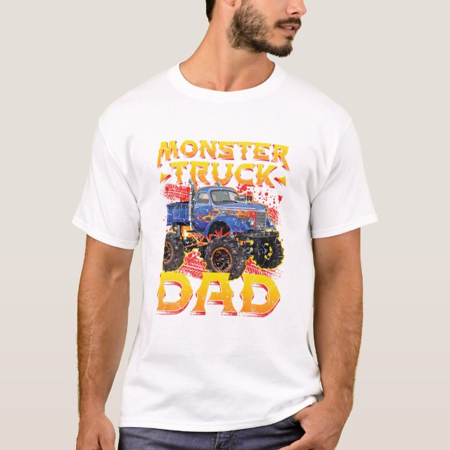 T-shirt Monster Truck Papa papa papa (Devant)