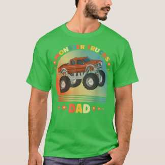 T-shirt Monster Truck Papa Retro Vintage Monster Truck 8