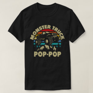 T-shirt Monster Truck Pop Pop Matching Family Grand-père