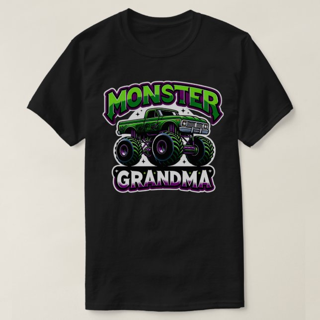T-shirt Monster Truck Race Racer Pilote Grand-mère Mères D (Design devant)