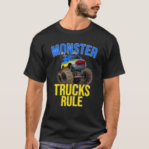 T-shirt Monster Truck Rule Monster pour hommes Femmes Enfa