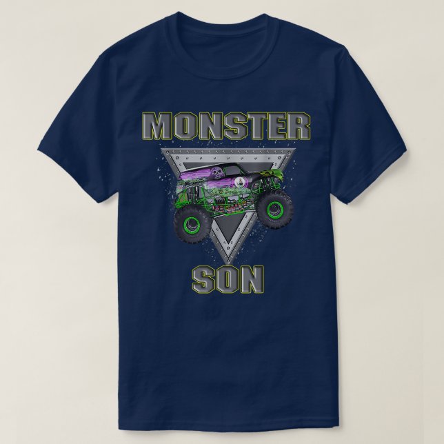 T-shirt Monster Truck Son Monster Truck are My Jam Truck L (Design devant)
