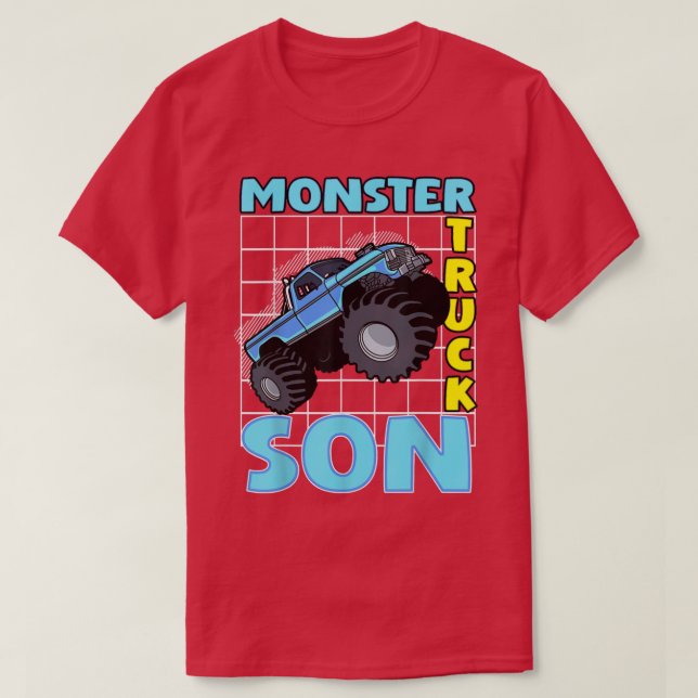 T-shirt Monster Truck Son Monster Truck Famille Fans (Design devant)