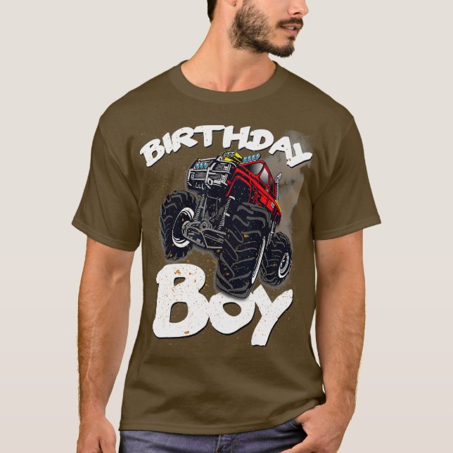 T-shirt Monster Truck T Shirt Funny Birthday Boy Cadeau (Devant)