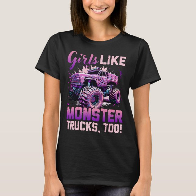 T-shirt Monster Truck T Shirt Girls Comme Monsters Too Bir (Devant)