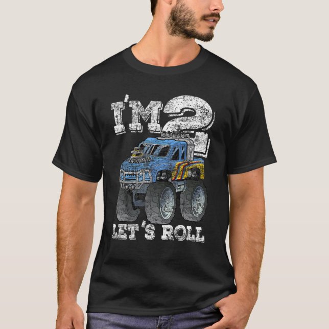 T-shirt Monster Truck Tee I M'M 2 ROLL 2e anniversaire Bo (Devant)