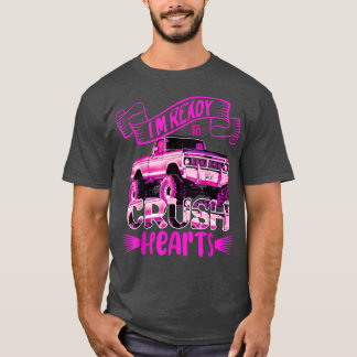 T-shirt Monster Truck Top for Girls Women