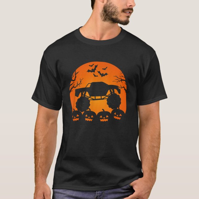 T-shirt Monster Truck Truck Ou Traiter I Halloween (Devant)