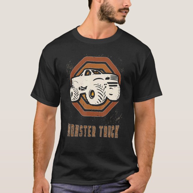 T-shirt Monster Truck Vintage Retro Classic Love (Devant)