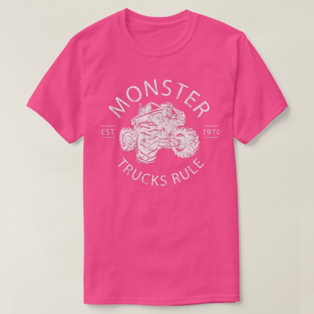 T-shirt Monster Trucks Chemise Conception Vintage (Design devant)