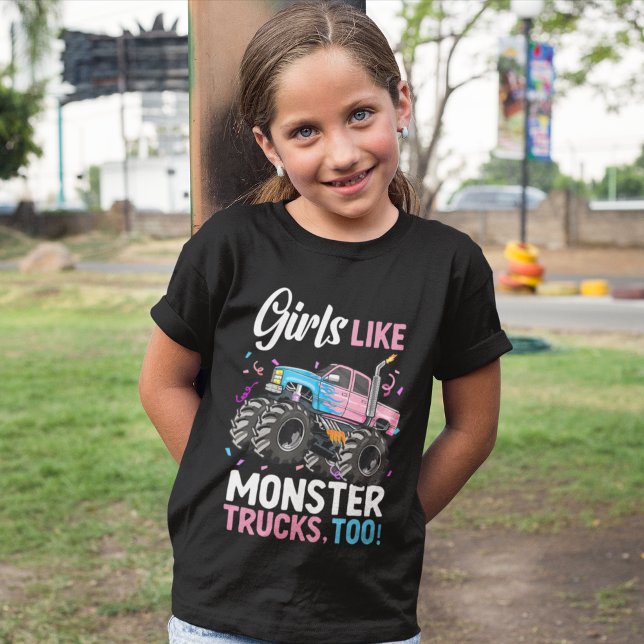 T-Shirt Monster trucks girls like monster trucks (Créateur téléchargé)