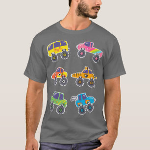 T-shirt Monster Trucks Stunts Garçons Filles Cool Monster 