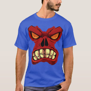 T-shirt Monster Visage Lazy Halloween Costume d'effroi Dép