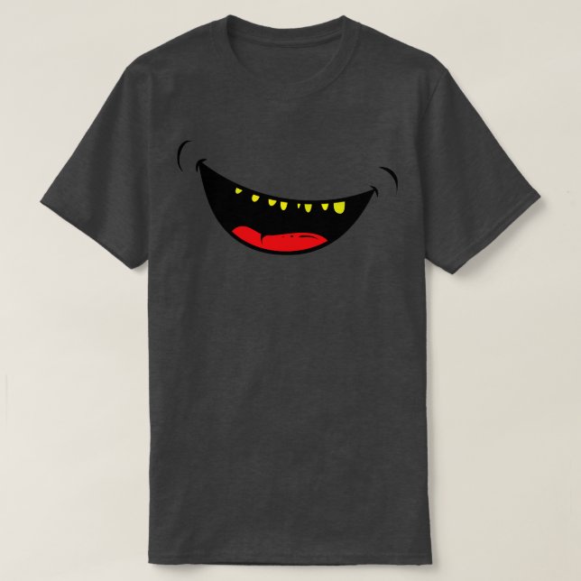 T-shirt Monster Visage Masque Smile Rire (Design devant)