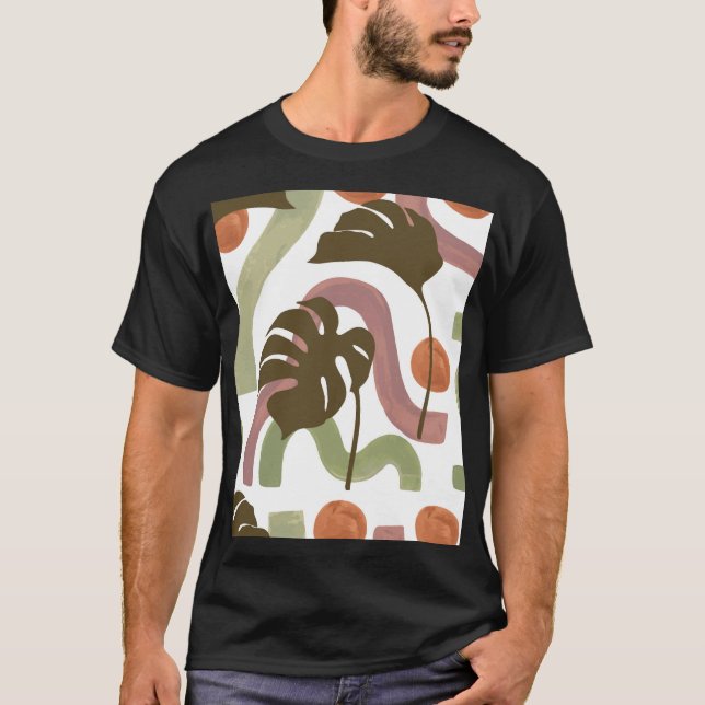 T-shirt Monstera Leaf : Elegant Aquarelle Poster (Devant)