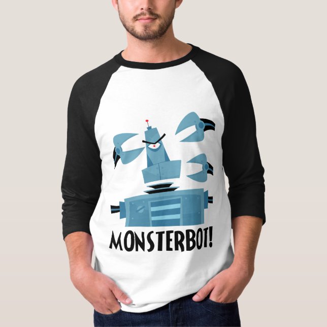 T-shirt Monsterbot ! Chemise blanche (Devant)