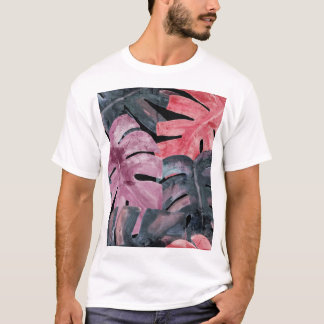 T-shirt Monstère monochrome : Aquarelle Motif tropical.