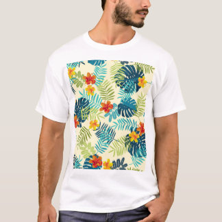 T-shirt Monstère tropicale Hibiscus Motif d'été