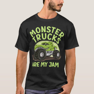 T-shirt Monsterrucks Are My Jam Birthday Boy funny