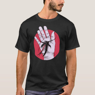 T-shirt Monstre acéré de fleur de main déplaisante étrange