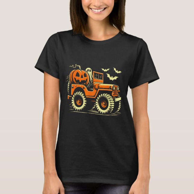 T-shirt Monstre camion fantôme Halloween (Devant)
