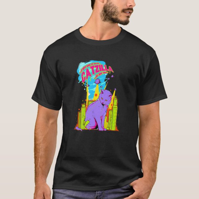 T-shirt Monstre de chat géant (Devant)