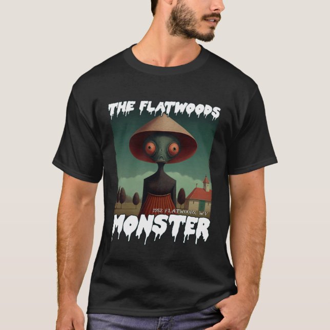 T-shirt Monstre de Flatwoods Braxie 1952 Alien Cryptide Ef (Devant)