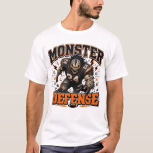 T-shirt Monstre de football Halloween Vintage Sports Masco
