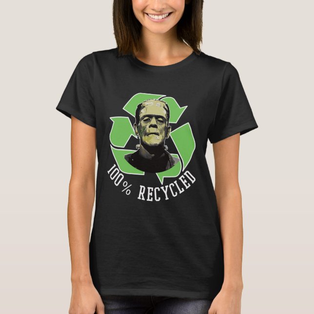 T-shirt Monstre de Frankenstein - 100% Recyclé S Funny Hal (Devant)
