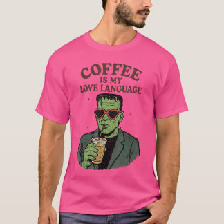 T-shirt Monstre de Frankenstein drôle amateur de café est