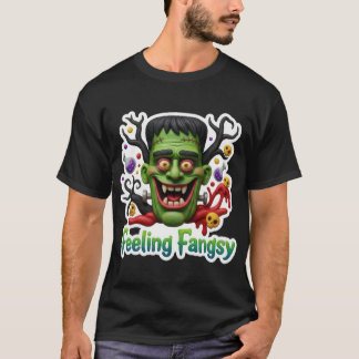 T-shirt Monstre de Frankenstein souriant avec des crocs