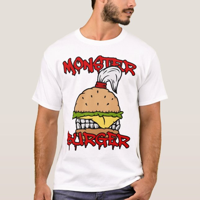 T-shirt Monstre de hamburger (Devant)