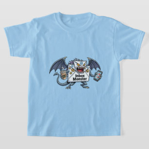T-shirt Monstre de la Boîte de Réception Email en Surcharg