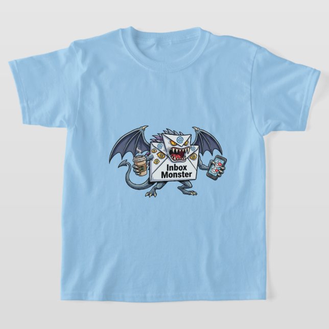 T-shirt Monstre de la Boîte de Réception Email en Surcharg (Poser)