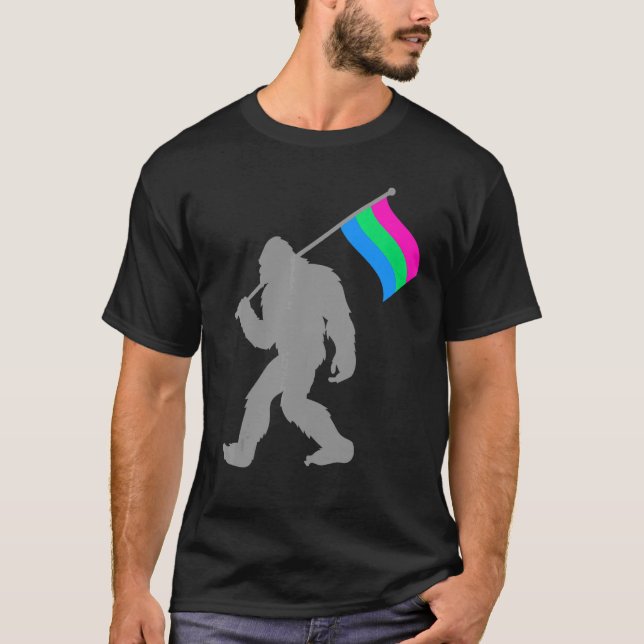 T-shirt Monstre De La Fierté De Polysexualité Sur Polysexu (Devant)